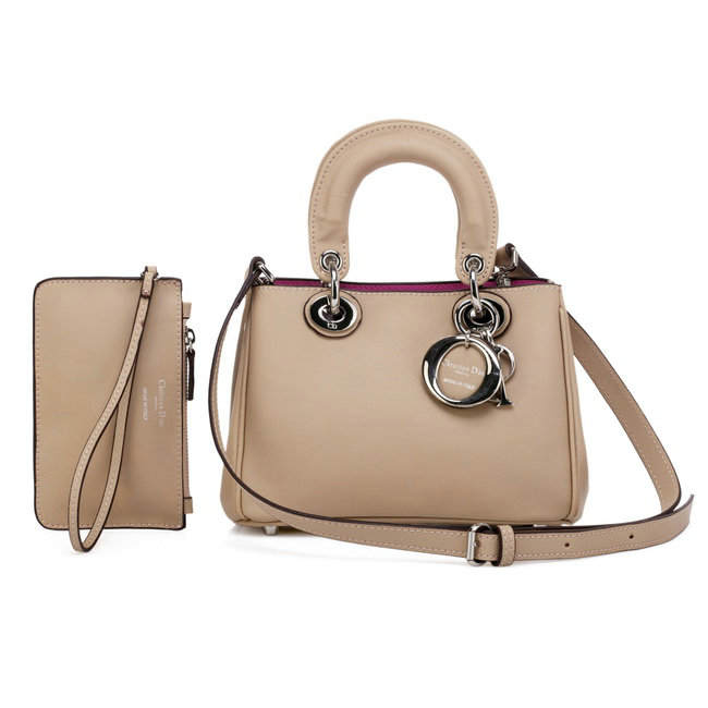 mini Christian Dior diorissimo nappa leather bag 0902 apricot